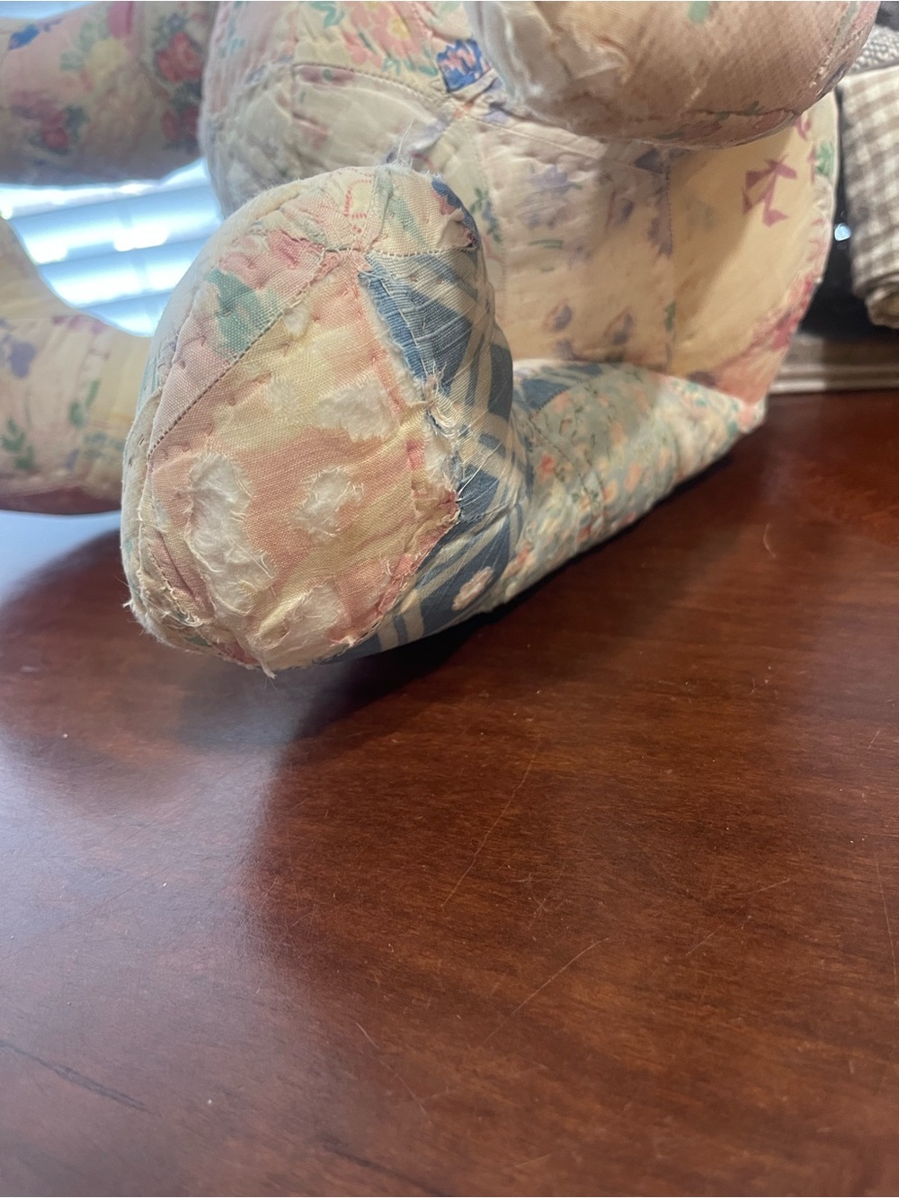 Vintage Handmade Quilt Patchwork Stuffed Bear large - Picture 4 of 8